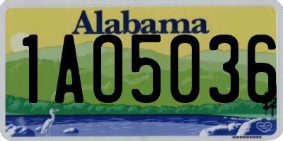 AL license plate 1AO5036