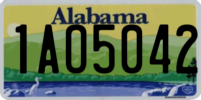 AL license plate 1AO5042