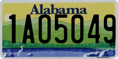 AL license plate 1AO5049