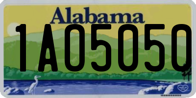 AL license plate 1AO5050