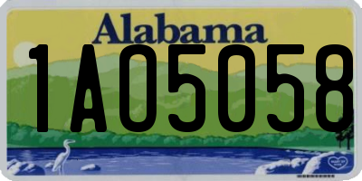 AL license plate 1AO5058