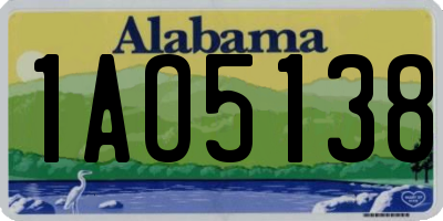 AL license plate 1AO5138