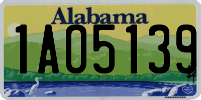 AL license plate 1AO5139