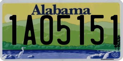 AL license plate 1AO5151