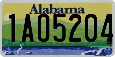 AL license plate 1AO5204