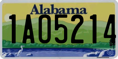 AL license plate 1AO5214