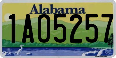 AL license plate 1AO5257