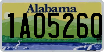 AL license plate 1AO5260