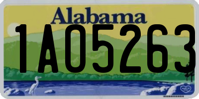 AL license plate 1AO5263
