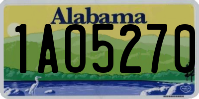 AL license plate 1AO5270