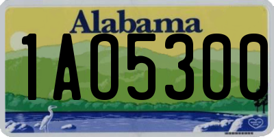 AL license plate 1AO5300