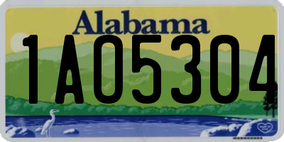 AL license plate 1AO5304