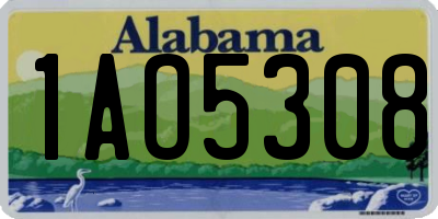 AL license plate 1AO5308