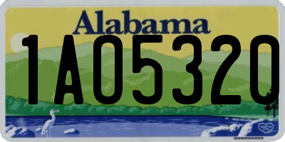 AL license plate 1AO5320