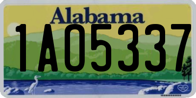 AL license plate 1AO5337