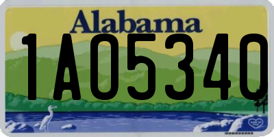 AL license plate 1AO5340