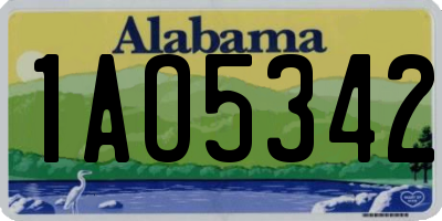 AL license plate 1AO5342
