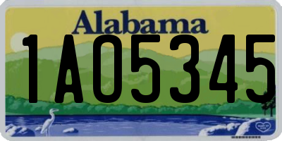 AL license plate 1AO5345