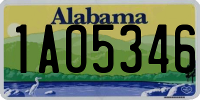 AL license plate 1AO5346