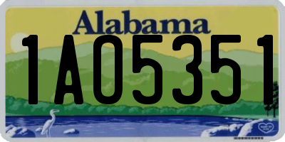 AL license plate 1AO5351