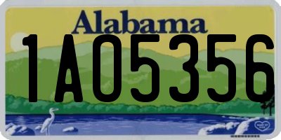 AL license plate 1AO5356