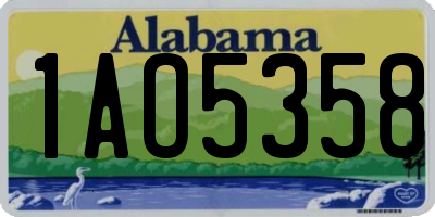 AL license plate 1AO5358
