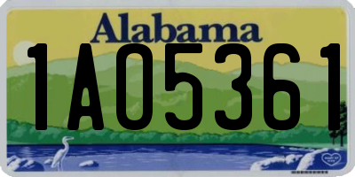 AL license plate 1AO5361