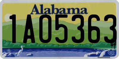 AL license plate 1AO5363