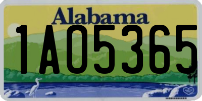 AL license plate 1AO5365