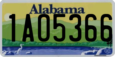 AL license plate 1AO5366