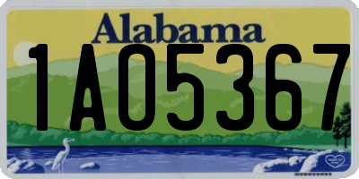 AL license plate 1AO5367