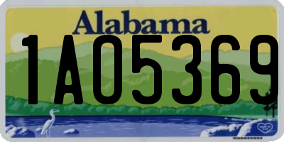 AL license plate 1AO5369