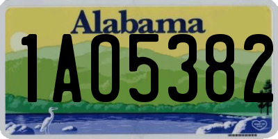 AL license plate 1AO5382