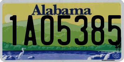 AL license plate 1AO5385