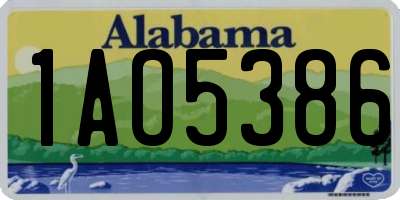 AL license plate 1AO5386
