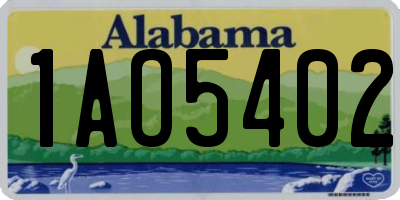 AL license plate 1AO5402