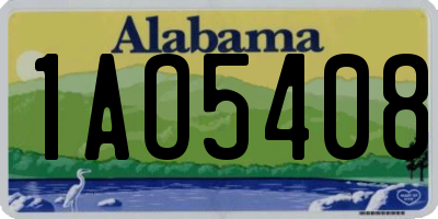 AL license plate 1AO5408