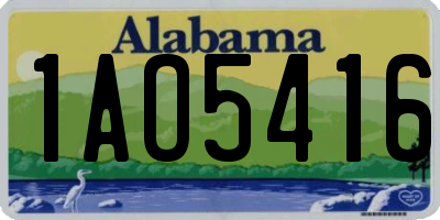 AL license plate 1AO5416