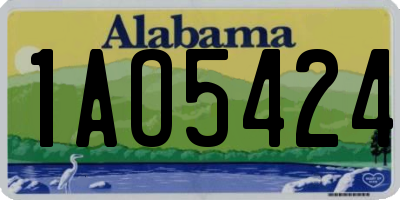 AL license plate 1AO5424