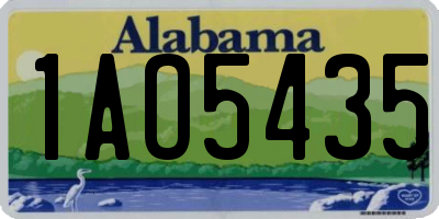 AL license plate 1AO5435