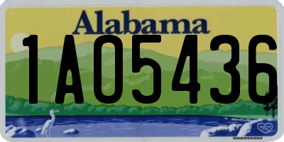 AL license plate 1AO5436