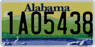 AL license plate 1AO5438