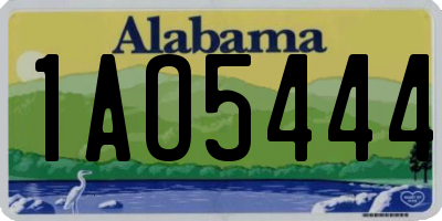 AL license plate 1AO5444