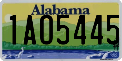 AL license plate 1AO5445