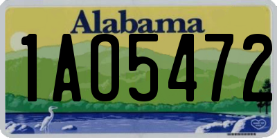 AL license plate 1AO5472