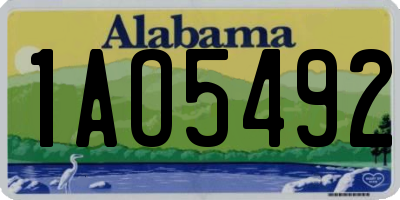AL license plate 1AO5492