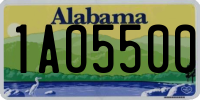 AL license plate 1AO5500
