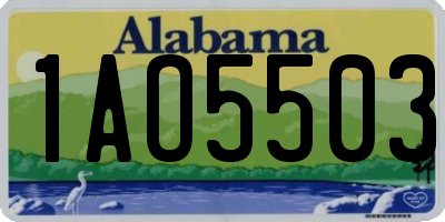 AL license plate 1AO5503