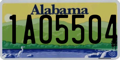 AL license plate 1AO5504