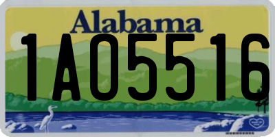 AL license plate 1AO5516